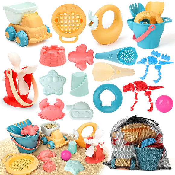 Deluxe Eco Bucket Spade Set Waterwheel Sand Beach Toys Pastels www.littlehelper