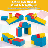 5 Piece Montessori Soft Play Equipment | Foam Play Set | Primary Colours | 6 months+