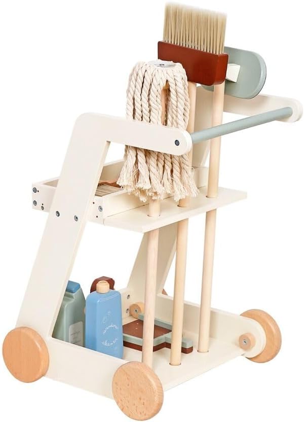 Wooden Broom Kmart Toy Kmart Wooden Cleaning Trolley Deluxe
