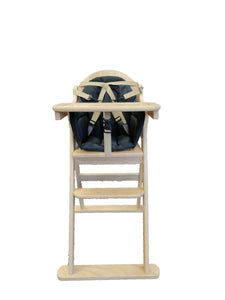 Wyściełana wkładka poduszki do wysokiego krzesła | wypełnienie z miękkiej pianki | zmywalny | węgiel drzewny