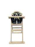 गद्देदार ऊंची कुर्सी कुशन डालें | नरम फोम भरना | धोने योग्य | लकड़ी का कोयला