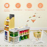 Kids pretend grocery store multi‑layer open display storage shelves
