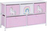 Montessori Licorne Grand rangement pour jouets avec tiroirs | 1 m de large x 55 cm de hauteur | 2 ans+