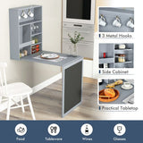 Montessori Wall mounted Desk | Floating Desk | Wall Desk in Grey