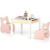 Montessori Kids Elephant Table & Posture-Supporting Chairs | Storage & Chalkboard