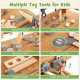 Montessori-inspired rolling tool bench for children aged 3+