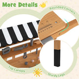 Wooden children’s construction workbench with tool rack and shelf