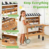 Children’s 2-in-1 toy workbench with 50 cm high worktop