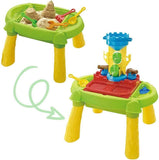 tavolo con sabbia e acqua 2 in 1 | Kit di accessori da 16 pezzi con ruota idraulica | Sabbiera per bambini | 3 anni+