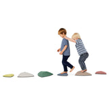 Piedras sensoriales grandes de río Gonge Montessori de 6 piezas para TDAH y autistas | Gama Nórdica | pasteles