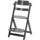 chaise haute et chaise junior 3-en-1 à hauteur réglable gris chaud pour 6 mois à 10 ans