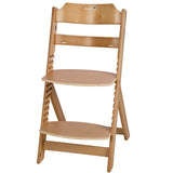 chaise haute en bois 3-en-1, repose-pieds réglable et chaise junior