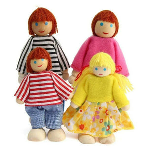 Montessori domček pre bábiky Malé bábiky a rodiny | 7 dielna rodina bábik