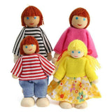 Montessori poppenhuis kleine poppen & gezinnen | 4-delige poppenfamilie