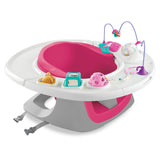 4-in-1 roze en witte Activity Superstoel | Stoelverhoger | Voederstoel | Ondersteuning stoel en speelgoed