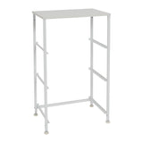 Our patented frame is manufactured from sturdy white steel and comes with plastic feet to protect floors from scratching
