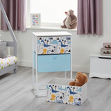 3 removable spacious fabric drawers which are great for organising toys, clothes and other bedroom or playroom accessories
