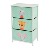 Jungle Safari 3 Drawer Toy Storage unit