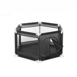 Heavy duty baby playpen and travel cot in black