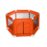 Heavy duty baby playpen and travel cot in orange