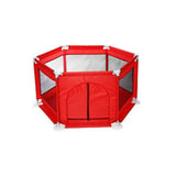 Heavy duty baby playpen and travel cot in red