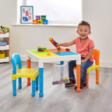 Σετ Παιδικό Τραπέζι Πολλαπλών Χρήσεων & 2 Καρέκλες | Lego Board | Τσάντα αποθήκευσης
