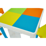 Juego de mesa de actividades multiusos y 2 sillas | tablero lego