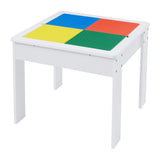 Included is a lego board which takes all popular brands bricks including Lego, Duplo and Megabloks.