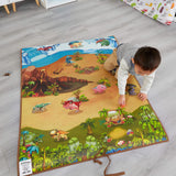 Interattivo | Tappeto e gioco educativo per dinosauri | Tappetino da gioco con app | 120 x 90 cm