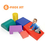 equipamento soft play de 6 peças em cores primárias