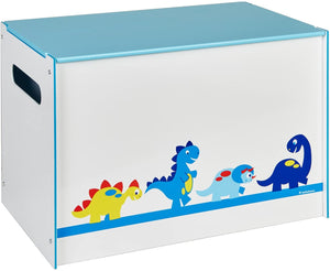 Divertida para los niños y práctica para los padres, esta caja de juguetes Diddi Dino está diseñada para durar a medida que su pequeño crece.