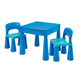 Ten ciekawie zaprojektowany, wielofunkcyjny zestaw stołu i 2 krzeseł jest idealny dla małych dzieci