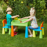 ideaal voor jonge kinderen om aan te zitten en te genieten van spel-, knutsel- en knutselactiviteiten, of om te genieten van een picknick in de tuin.