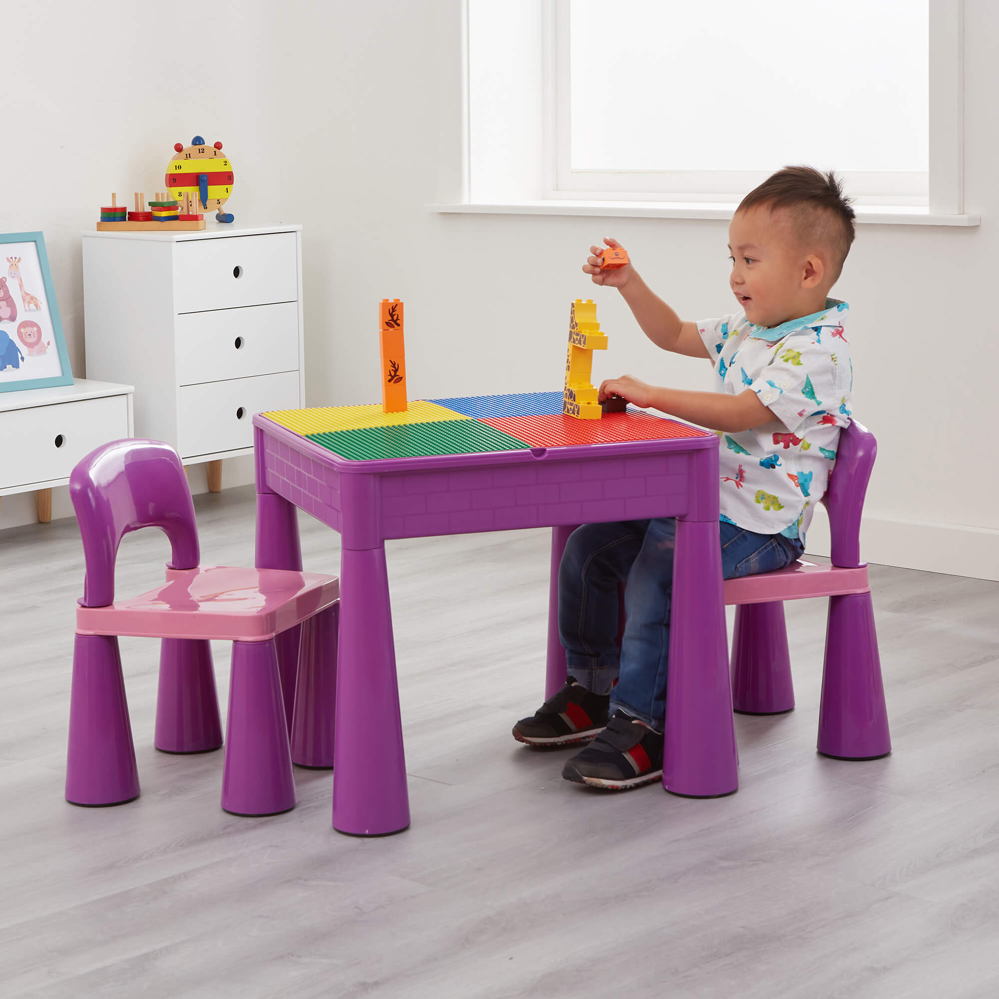 Purple kids table outlet