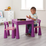 Perfecto para tu pequeña, usa la mesa para dibujar, quita la tapa y tendrás espacio de almacenamiento o un pozo de arena y agua, además el reverso de la mesa es un tablero de Lego.