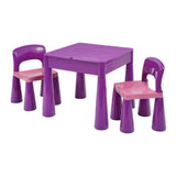 Ten ciekawie zaprojektowany, wielofunkcyjny zestaw stołu i 2 krzeseł jest idealny dla małych dzieci