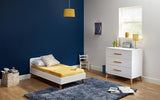 Melody Nursery Collection | 2-in-1 Cot & Toddler Bed | Chest Of Drawers | Optic White & Corkscrew Pine