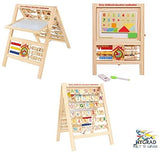 chevalet et jouet éducatif pour enfants 7 en 1 | Jouet en bois multi-activités pour enfants