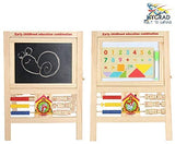 7-इन-1 बच्चों का चित्रफलक और शैक्षिक खिलौना | बच्चों का बहु-गतिविधि लकड़ी का खिलौना