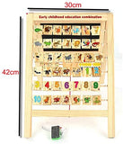 caballete y juguete educativo para niños 7 en 1 | Juguete de madera multiactividad para niños.