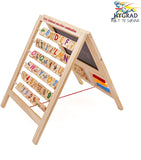 cavalete infantil e brinquedo educativo 7 em 1 | Brinquedo de madeira multiatividade infantil