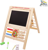 7-in-1 Children's Easel & Educational Toy |  Children's Multi-Activity Wooden Toy