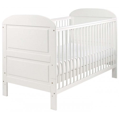 This gorgeously finished Crescent Cot Bed carries your little one through being a fresh newborn, all the way to being a toddler!