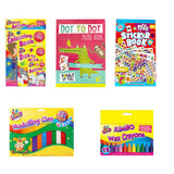 7 Piece Childrens Craft Kits | Dot to Dot Book | 12pk Jumbo Crayons | Plasticine | Colouring Book | Sticker Book | Activity Book