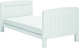The two end panels can easily be split to convert the cot bed into a toddler bed.