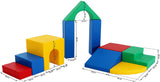 10 large pieces of soft foam shapes including bridge, stairs and an arch
