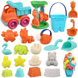 Large Eco-Friendly Bucket & Spade Set | 22 Pieces | Outdoor Kids Toys for Sand Pit | 3 years+