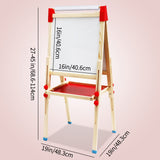 Eco Conscious Wood Height Adjustable Easel | Whiteboard | Blackboard Double Easel 3 Years Up