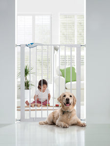 Lindam easy fit plus deluxe gate + ψηλή πύλη | πύλη μωρού | λευκή πύλη σκάλας (92 cm)