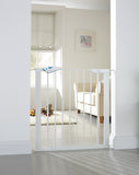 लिंडम आसान फिट प्लस डीलक्स गेट + लंबा गेट | बेबी गेट | सफेद सीढ़ी गेट (92 सेमी)